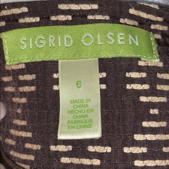 Brown & Cream Fitted Round Collar Button Jacket - Picture 9 of 9